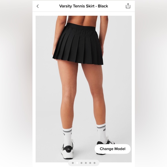 Alo varsity tennis skirt - navy, large, new - Picture 2 of 3